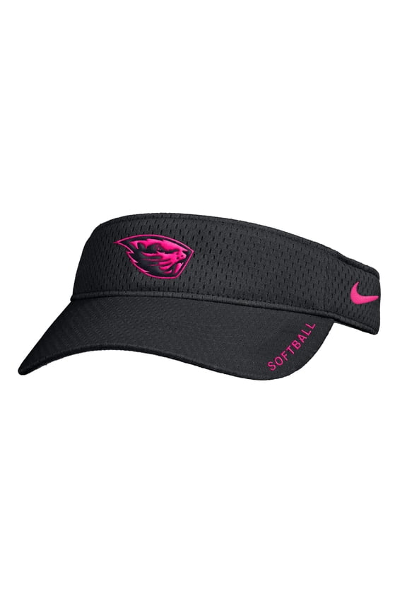 Men's Nike Black Oregon State Beavers On-Field Softball Authentic Ace Performance Adjustable Visor