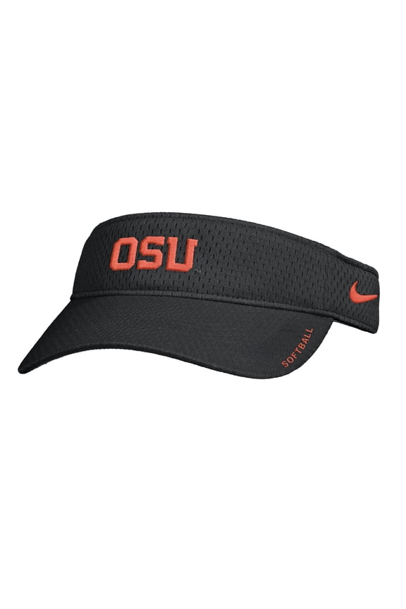 Men's Nike Black Oregon State Beavers On-Field Softball Authentic Ace Performance Adjustable Visor