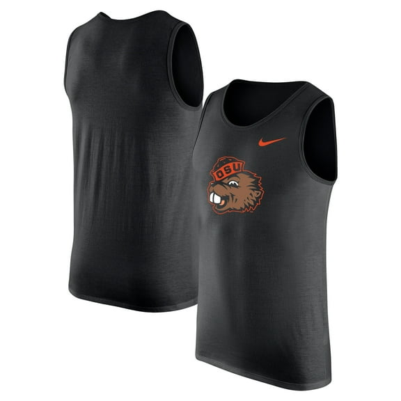 Men's Nike Black Oregon State Beavers Vintage Logo Performance Tank Top