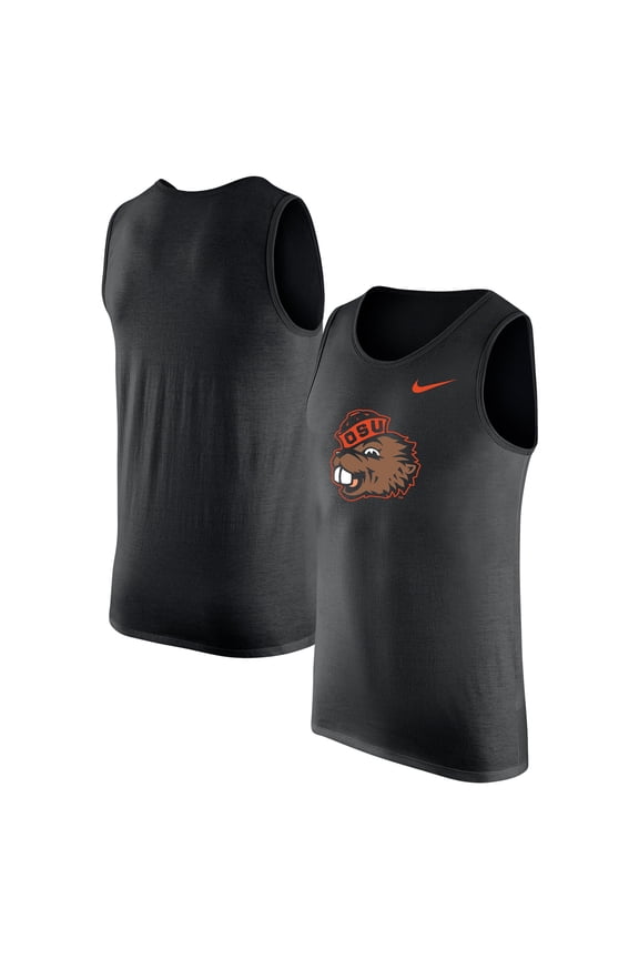Men's Nike Black Oregon State Beavers Vintage Logo Performance Tank Top