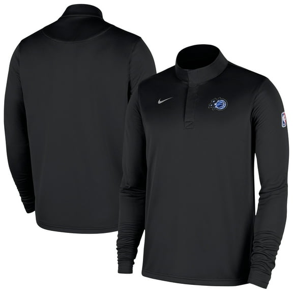 Men's Nike Black Orlando Magic 2025/26 Authentic Coaches Quarter-Zip Dri-Fit Top