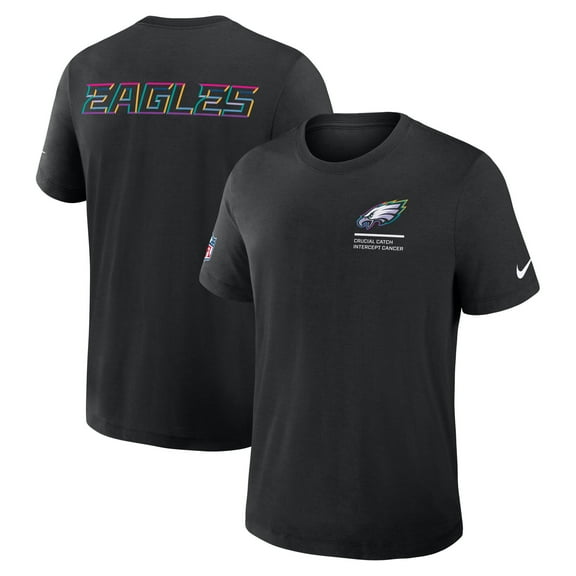 Men's Nike Black Philadelphia Eagles 2025 NFL Crucial Catch Tri-Blend Dri-FIT T-Shirt