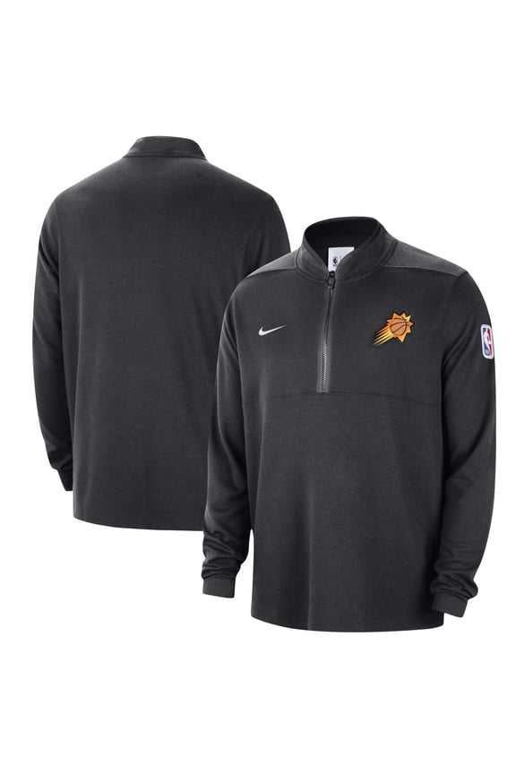 Men's Nike Black Phoenix Suns Authentic Performance Half-Zip Jacket