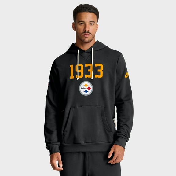 Men's Nike Black Pittsburgh Steelers Sideline Standard Issue Alt 2 Dri-FIT Hoodie
