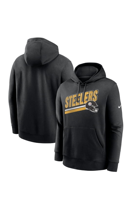 Men's Nike Black Pittsburgh Steelers Club Fleece Pullover Hoodie