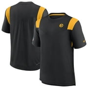 Men's Nike Black Pittsburgh Steelers Sideline Tonal Logo Performance Player T-Shirt