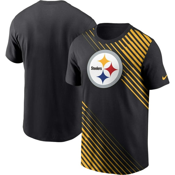 Men's Nike Black Pittsburgh Steelers Yard Line Fashion Asbury T-Shirt