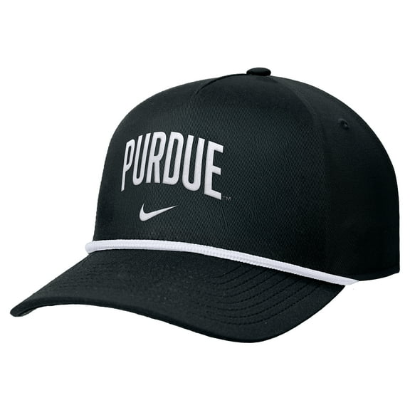 Men's Nike Black Purdue Boilermakers Rise Adjustable Hat