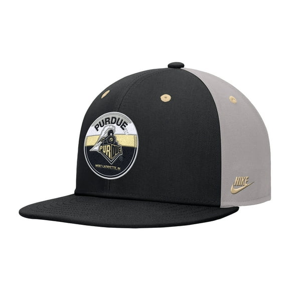 Men's Nike Black Purdue Boilermakers Vintage Patch Snapback Hat