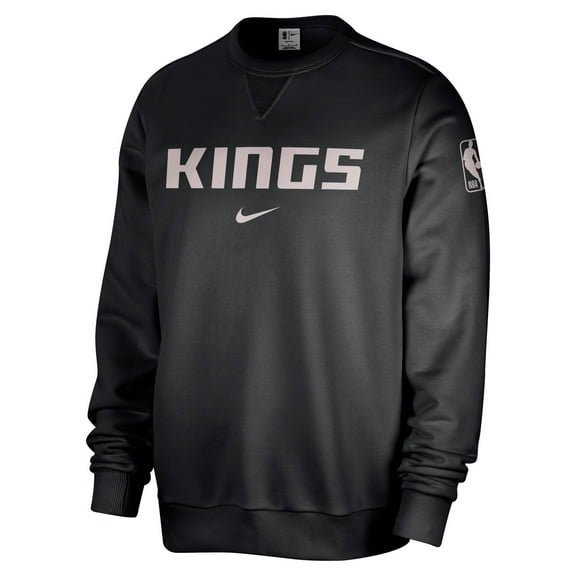 Men's Nike Black Sacramento Kings Courtside Standard Issue Performance Pullover Sweatshirt