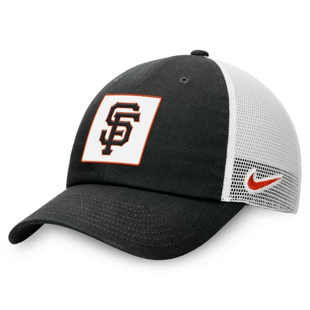 Men's Nike  Black San Francisco Giants Rise Adjustable Trucker Hat
