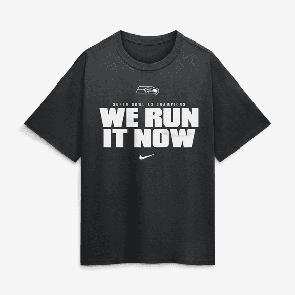 Men's Nike Black Seattle Seahawks Super Bowl LX Champions Loose T-Shirt