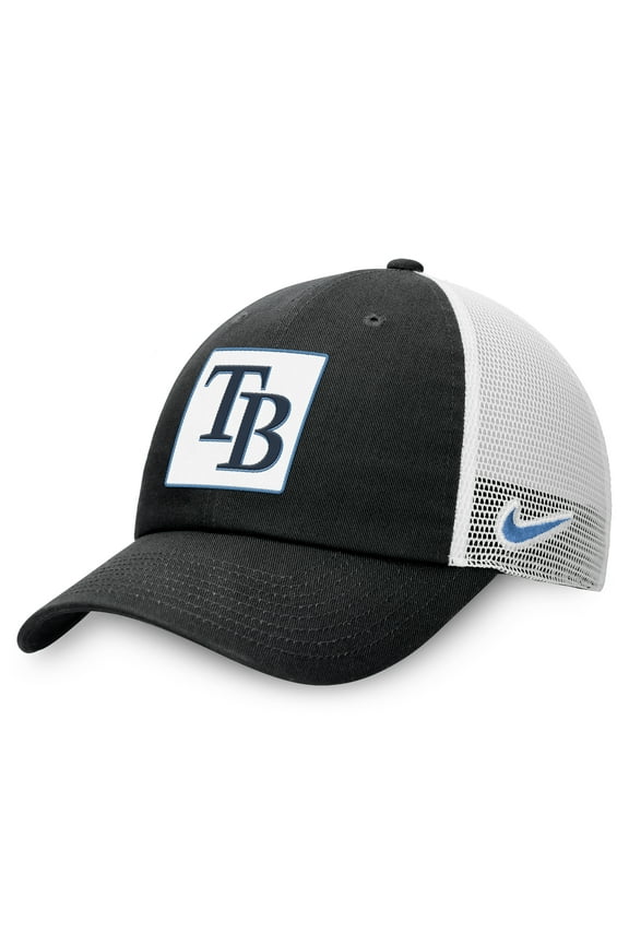 Men's Nike Black Tampa Bay Rays Rise Adjustable Trucker Hat