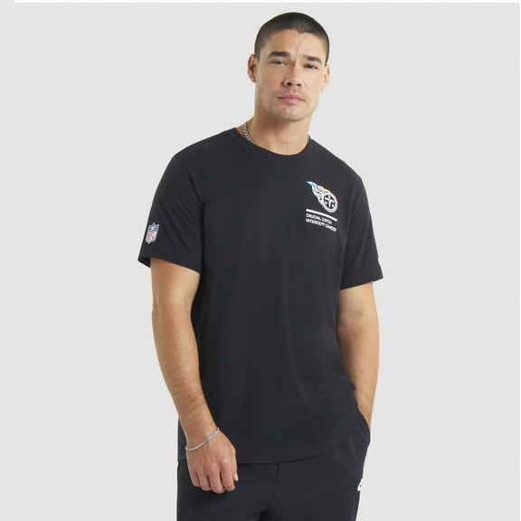 Men's Nike Black Tennessee Titans 2025 NFL Crucial Catch Tri-Blend Dri-FIT T-Shirt