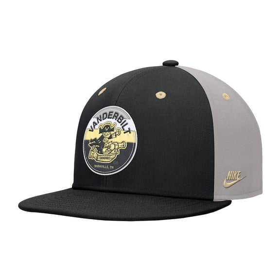 Men's Nike Black Vanderbilt Commodores Vintage Patch Snapback Hat
