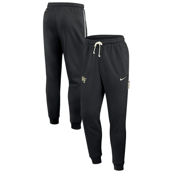 Men's Nike Black Wake Forest Demon Deacons 2025 Sideline Standard Issue Dri-FIT Taper Sweatpants