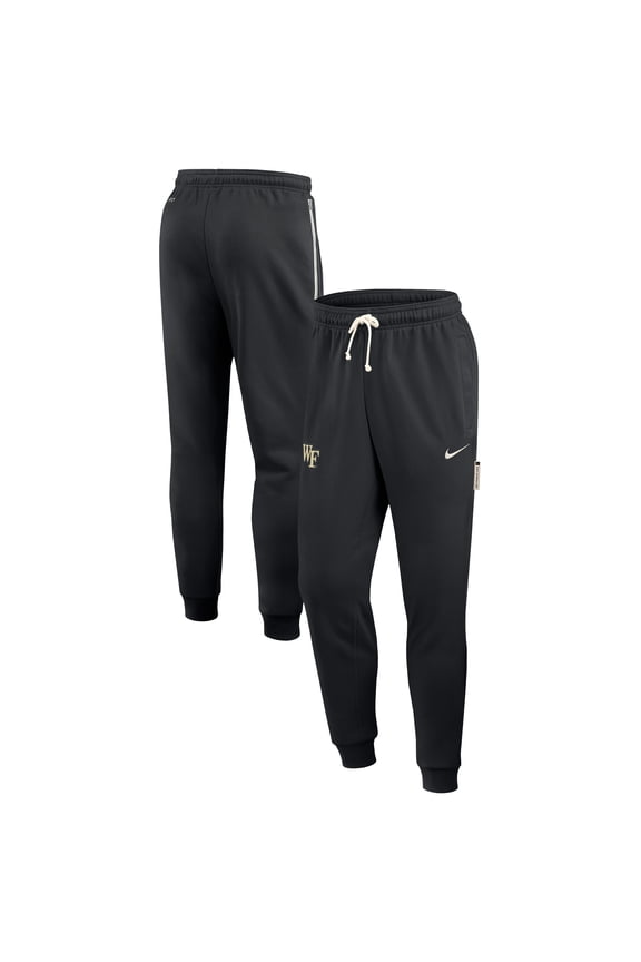 Men's Nike Black Wake Forest Demon Deacons 2025 Sideline Standard Issue Dri-FIT Taper Sweatpants