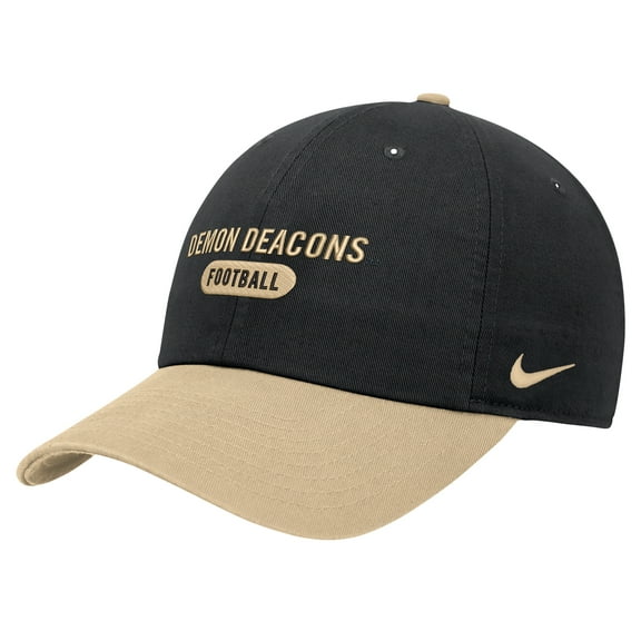 Men's Nike Black Wake Forest Demon Deacons Colorblock Club Adjustable Hat