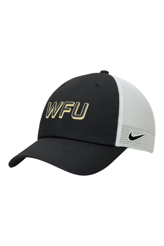 Men's Nike Black Wake Forest Demon Deacons On-Field Club Adjustable Trucker Hat