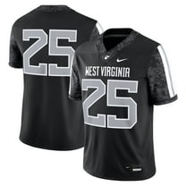 Men's Nike #25 Black West Virginia Mountaineers Alternate Game Jersey