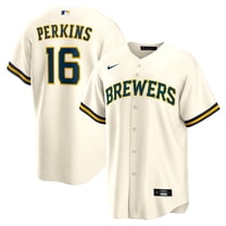 Men's Nike Blake Perkins Cream Milwaukee Brewers Home Replica Jersey
