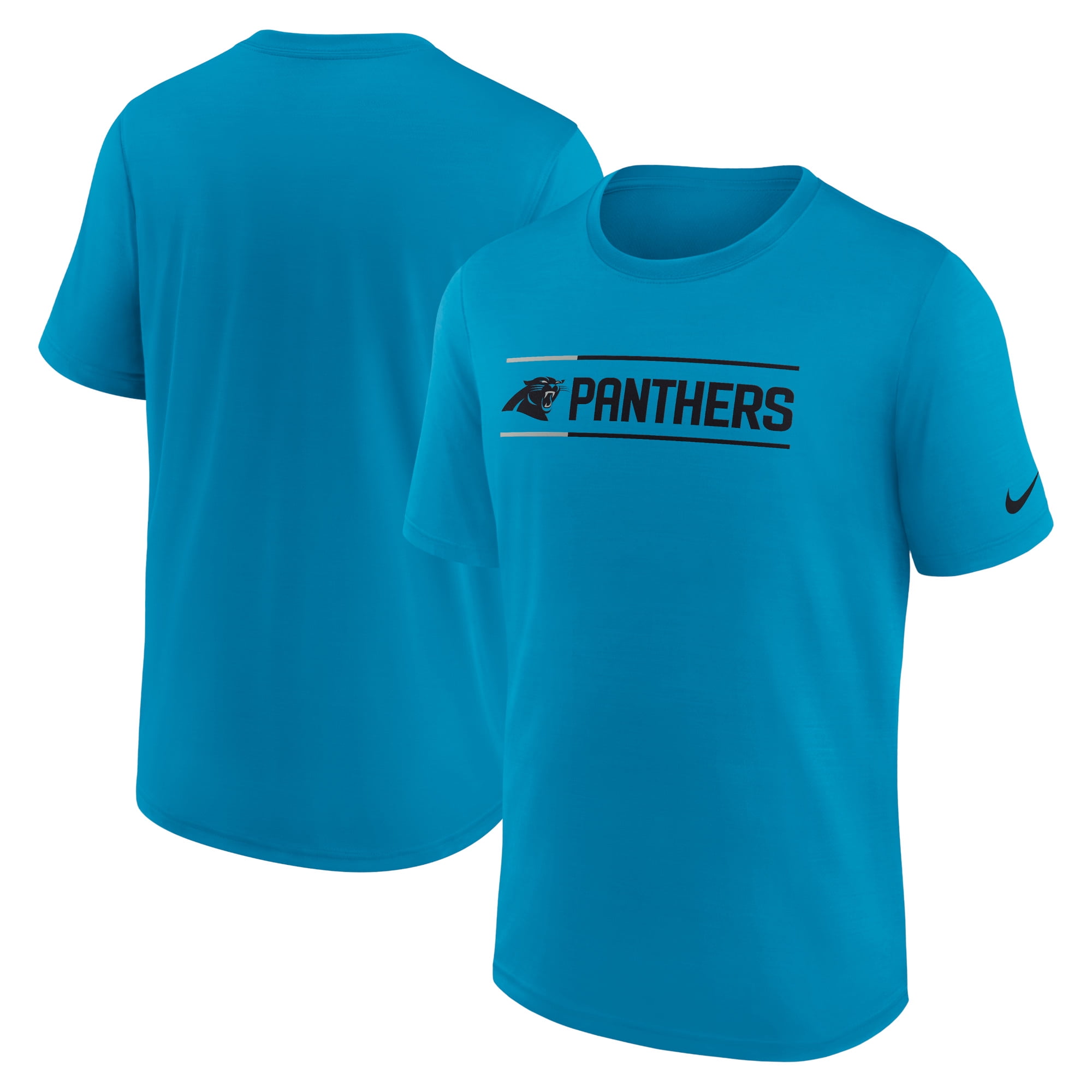 Men s Nike Blue Carolina Panthers Exceed Performance T Shirt Walmart