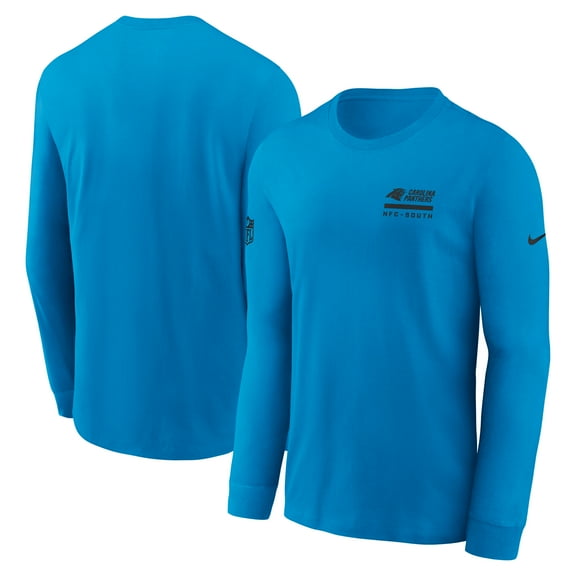 Men's Nike Blue Carolina Panthers Sideline Dri-FIT Long Sleeve T-Shirt