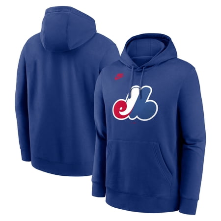 Men's Nike Blue Montreal Expos Cooperstown Collection Logo Club Hoodie