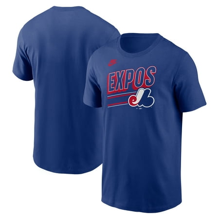 Men's Nike Blue Montreal Expos Cooperstown Collection Retro T-Shirt