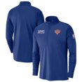 thumbnail image 1 of Men's Nike Blue New York Knicks 2024/25 City Edition Authentic Coaches Performance Half-Zip Top, 1 of 3