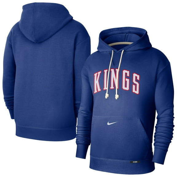 Men's Nike Blue Sacramento Kings 2024/25 City Edition Performance Courtside Standard Issue Pullover Hoodie