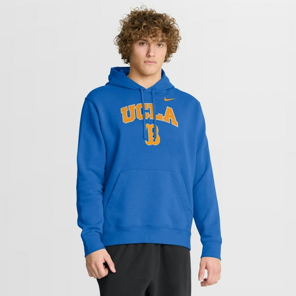 Men's Nike Blue UCLA Bruins Club Fleece Arch Pullover Hoodie