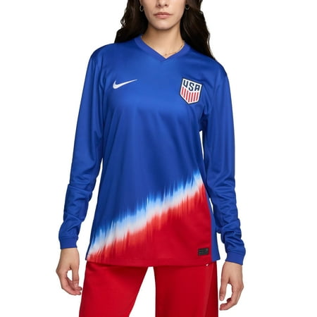 Men's Nike Blue USMNT 2024 Away Replica Long Sleeve Jersey
