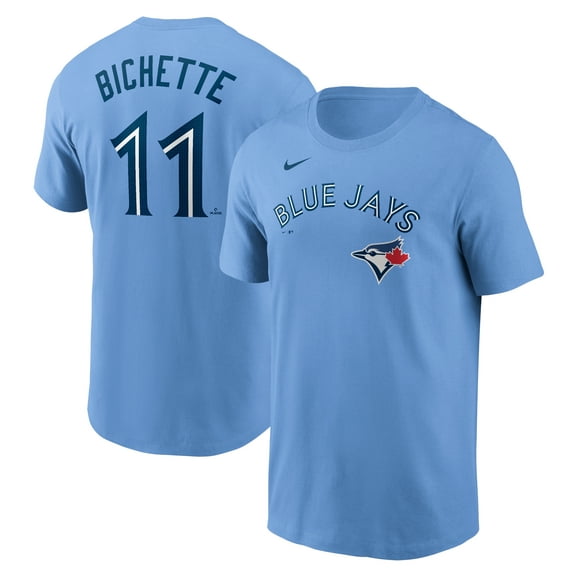 Men's Nike Bo Bichette Powder Blue Toronto Blue Jays Fuse Name & Number T-Shirt