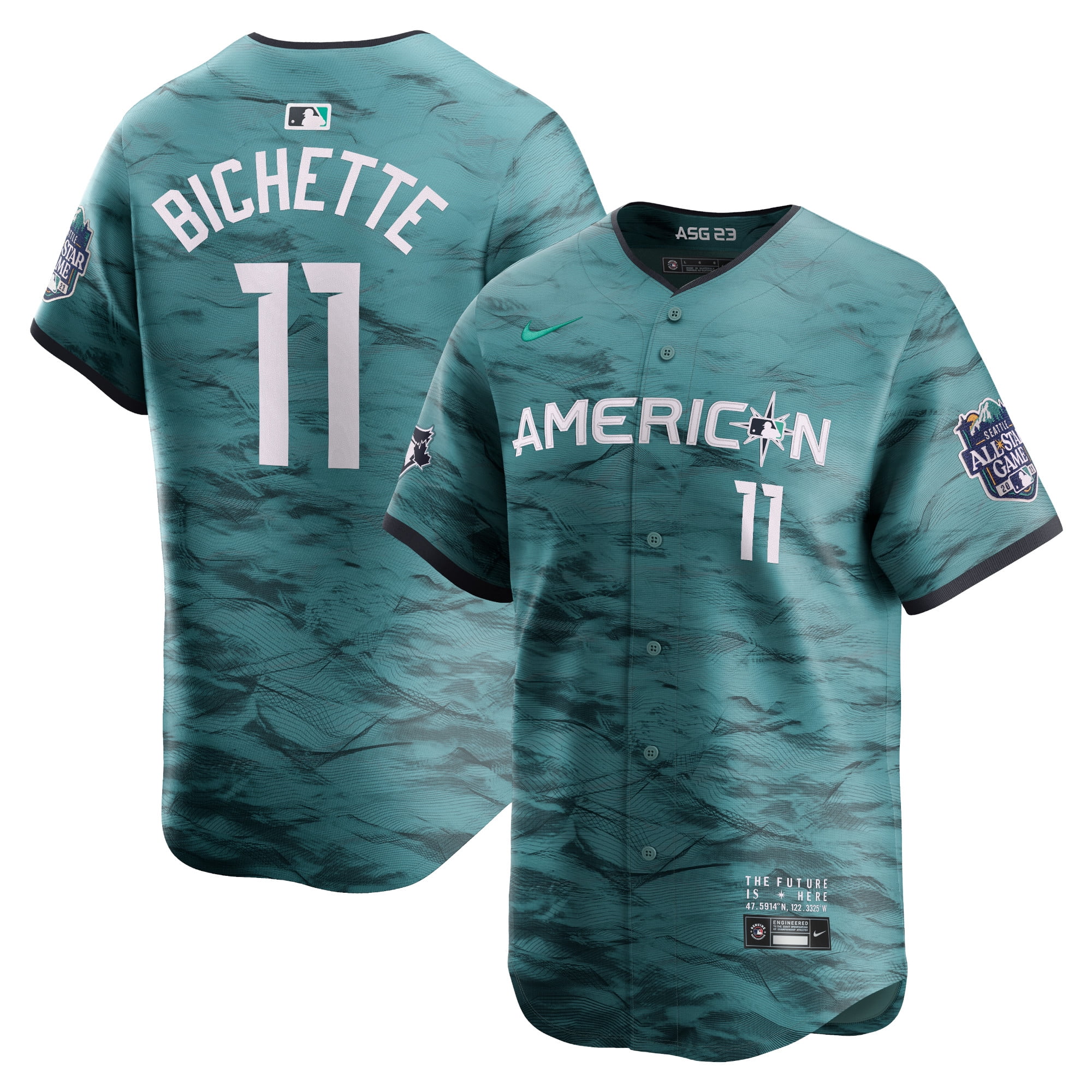 Men's Nike Bo Bichette Teal American League 2023 MLB All-Star Game Limited  Player Jersey 