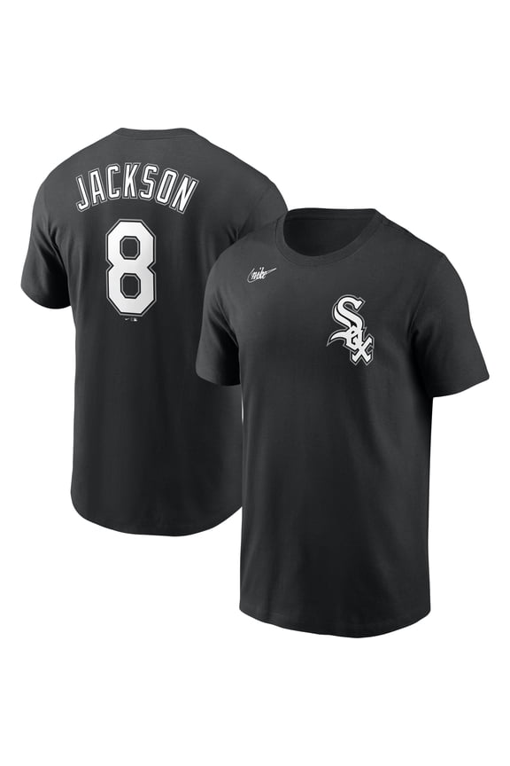 Men's Nike Bo Jackson Black Chicago White Sox Cooperstown Collection Name & Number T-Shirt