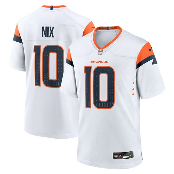 Men's Nike Bo Nix White Denver Broncos Game Jersey