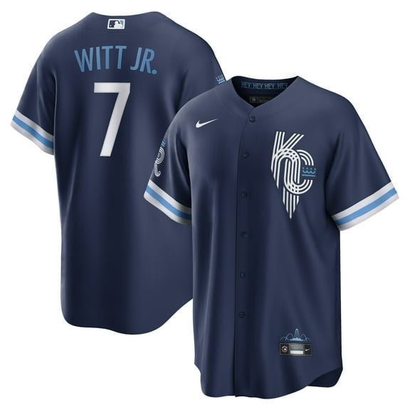 Men's Nike Bobby Witt Jr. Navy Kansas City Royals City Connect Replica Player Jersey