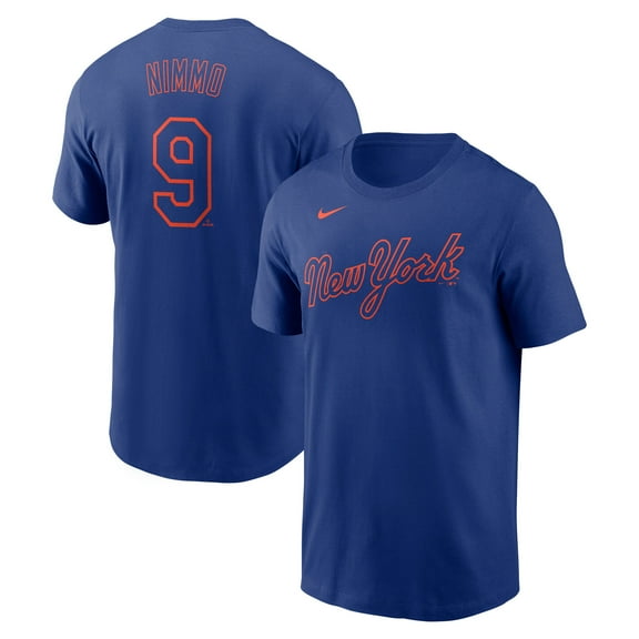 Men's Nike Brandon Nimmo Royal New York Mets Fuse Name & Number T-Shirt