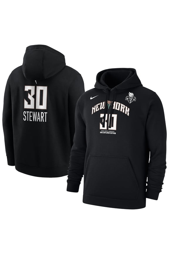 Men's Nike Breanna Stewart Black New York Liberty Explorer Edition Name & Number Pullover Hoodie