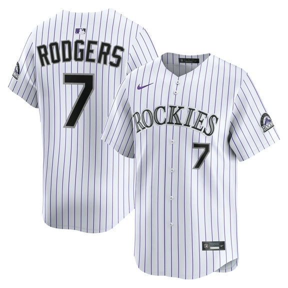 Men's Nike Brendan Rodgers White Colorado Rockies Home Limited Player Jersey