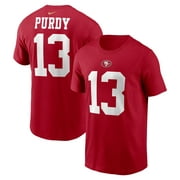 Men's Nike Brock Purdy Scarlet San Francisco 49ers Player Name & Number T-Shirt