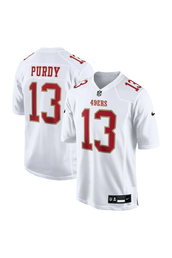Men's Nike Brock Purdy Tundra White San Francisco 49ers Fashion Game Jersey