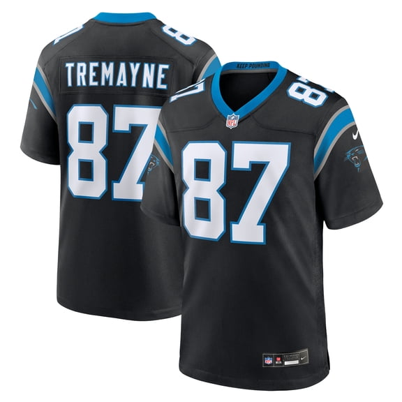 Men's Nike Brycen Tremayne Black Carolina Panthers Team Game Jersey