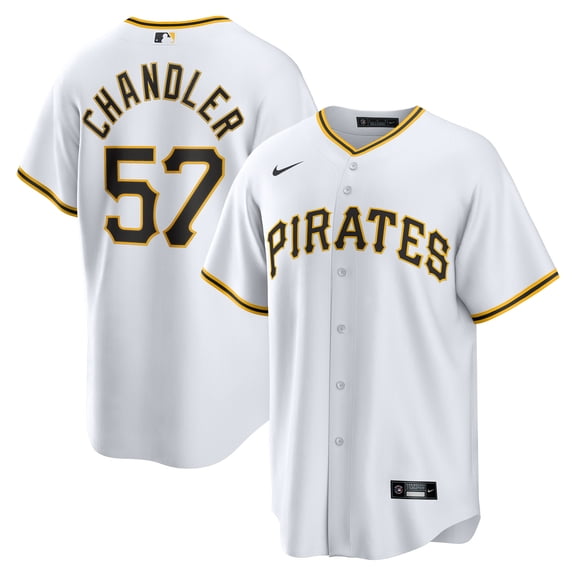 Men's Nike Bubba Chandler White Pittsburgh Pirates Home Replica Jersey