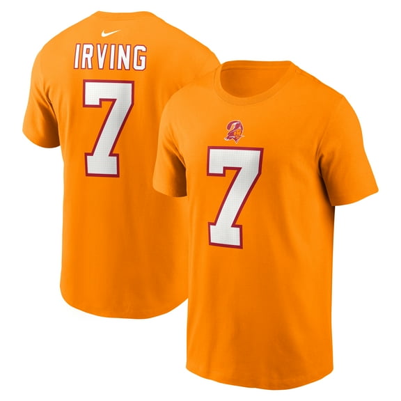 Men's Nike Bucky Irving Orange Tampa Bay Buccaneers Player Name & Number T-Shirt