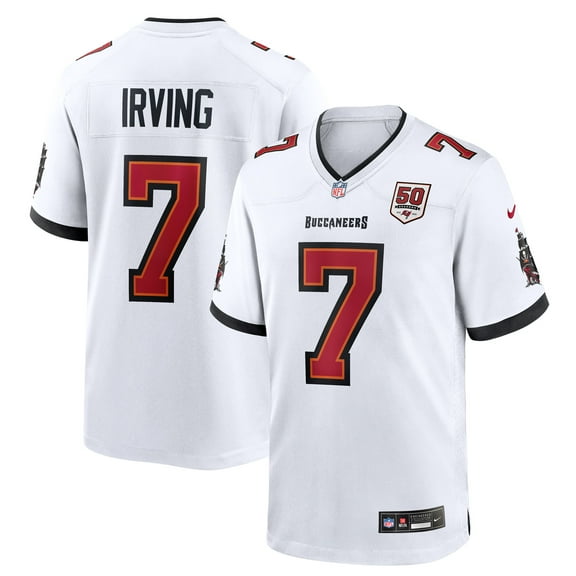 Men's Nike Bucky Irving White Tampa Bay Buccaneers 50th Season White Game Jersey