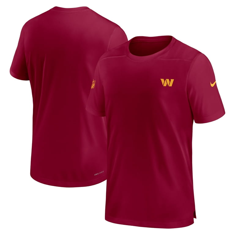 Men s Nike Burgundy Washington Commanders Sideline Coach Performance T Shirt Walmart