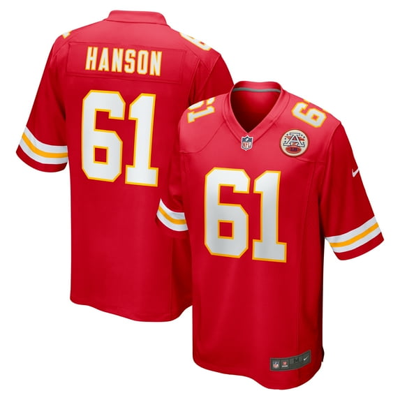 Men's Nike C.J. Hanson Red Kansas City Chiefs Game Jersey