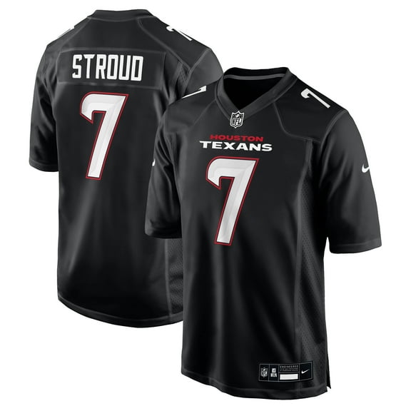 Men's-Nike C.J. Stroud Carbon Black Houston Texans Fashion Jersey